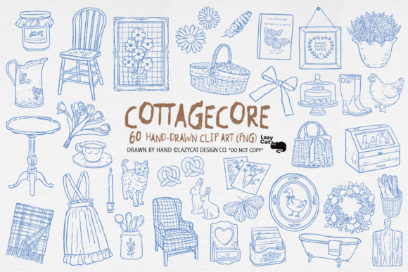 Download Cottagecore Hand-drawn PNG Bundle - Premium Resources