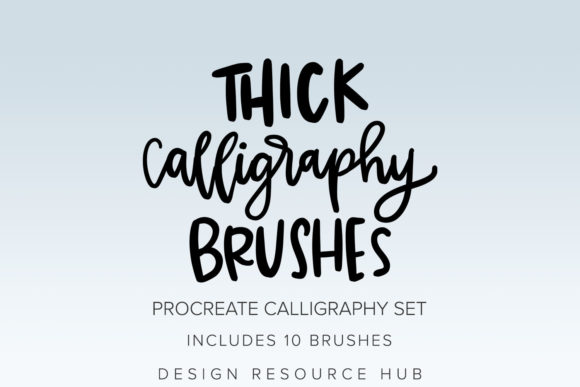 Download Thick Calligraphy Procreate Brushes - Brush Collection