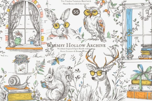 Download Cottagecore Clipart Hand Drawn Set - Premium Resources