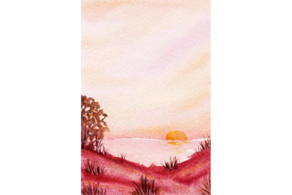 Download Aesthetic Sunset in the Beach with Grass - Aesthetic Collection