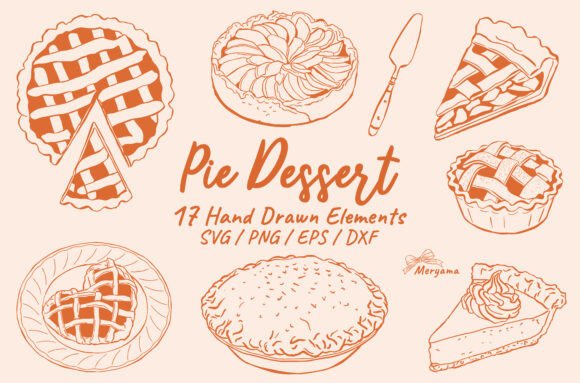 Download Hand Drawn Pie Bakery Dessert SVG PNG - Hand drawn Collection