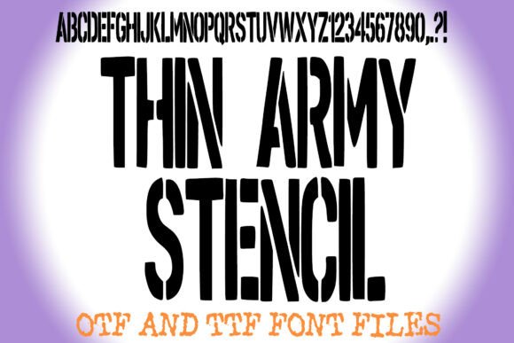 Download Thin Army Stencil - Thin Collection