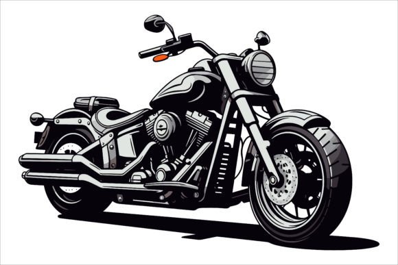 Download New Creative Motorcycle Silhouette Black - Creative Collection